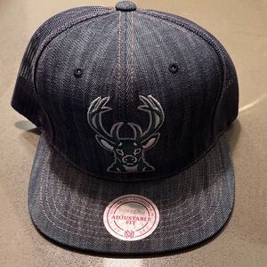 Men's Blue denim Milwaukee Bucks SnapBack